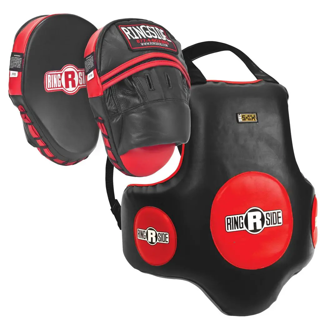 Coach Guard Ampro Pro Body Protector Boxing MMA / Belt Blue/Red