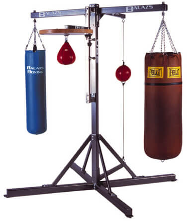 Types of Heavy Bag Stands - Dual Station Heavy Bag Stand