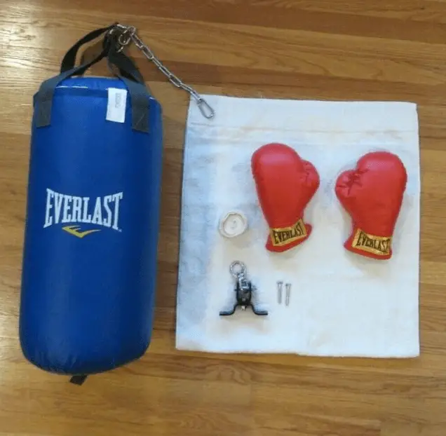 25 LB HEAVY BAG KIT Youth Boxing Punching Gloves Hand Wraps Starter Set Training 