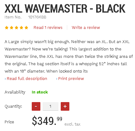 Wavemaster XXL pricing