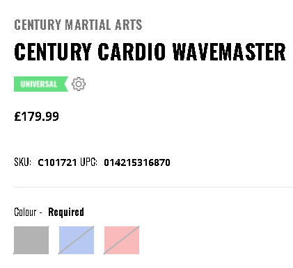 Century Cardio Wavemaster pricing, which is great for the value you get